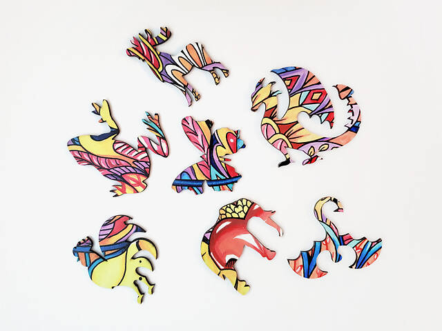 Пазл А3 Лісовий кіт з дерева 165 фігурних елементів у подарунковій коробочці - Фото 10