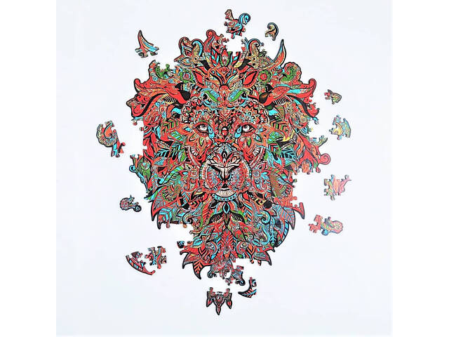 Пазл А3 Лев з дерева 127 елемента 31.6х41.7 см у подарунковій коробці - Фото 2