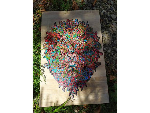 Пазл А3 Лев з дерева 127 елемента 31.6х41.7 см у подарунковій коробці - Фото 3