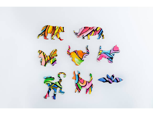 Пазл А3 Лев з дерева 150 фігурних елементів 46х32 см у подарунковій коробці - Фото 6