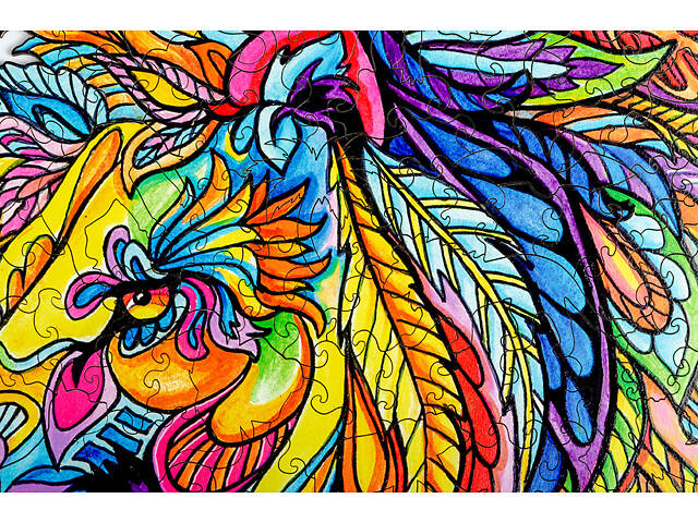 Пазл А3 Лев з дерева 150 фігурних елементів 46х32 см у подарунковій коробці - Фото 9