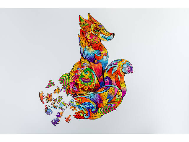 Пазл А3 Лисиця 38х48 см з дерева на 167 фігурних елементів у подарунковій коробочці - Фото 3