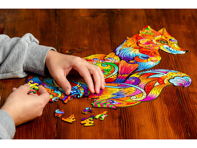 Пазл А3 Лисиця 38х48 см з дерева на 167 фігурних елементів у подарунковій коробочці - Фото 7