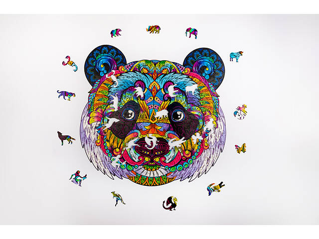 Пазл А3 Панда 217 фігурних елементів у подарунковій упаковці 36.3х35 см - Фото 2