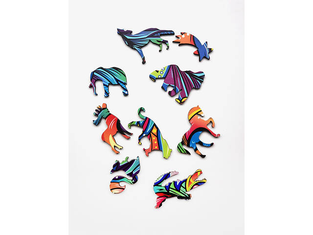 Пазл А3 Павич 184 фігурні елементи в подарунковій коробочці 29.6х53.8 см з дерева - Фото 7