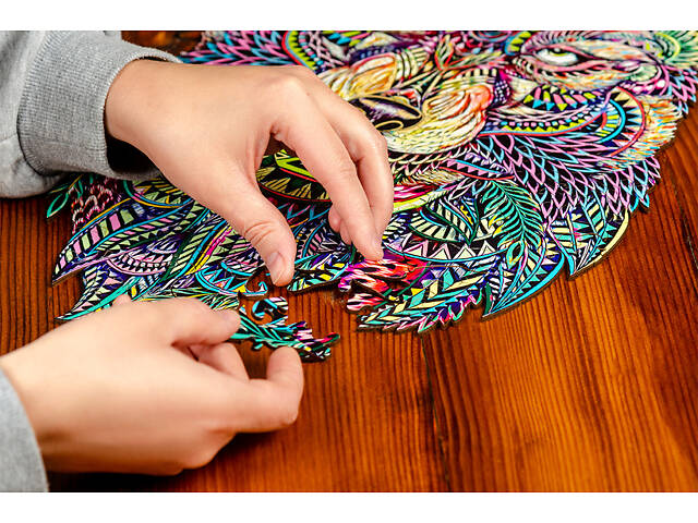 Пазл А3 пазл Вовк з дерева 183 фігурні елементи 47.4х30.4 см у подарунковій коробці - Фото 9