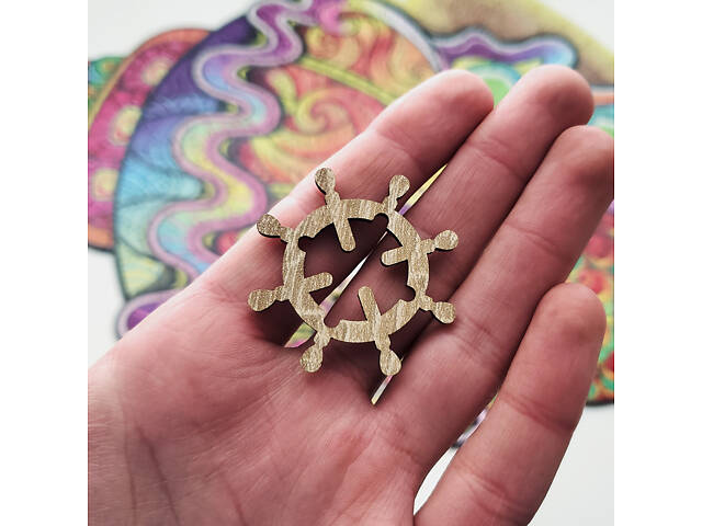 Пазл А3 Черепашка унікальна форма деталей 206 елементів 48х38 см дерева в подарунковій упаковці - Фото 4