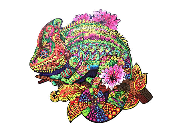 Пазл А3 з дерева Хамелеон 358х402мм 275 елементів у подарунковій коробці - Фото 2