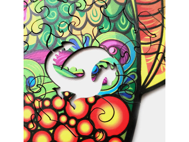 Пазл А3 з дерева Хамелеон 358х402мм 275 елементів у подарунковій коробці - Фото 8