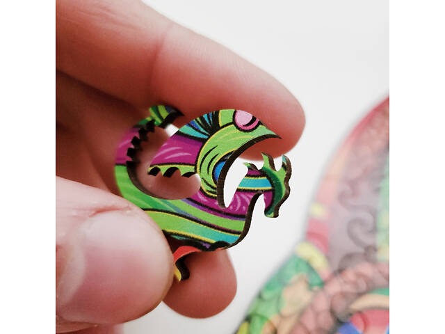 Пазл А3 з дерева Хамелеон 358х402мм 275 елементів у подарунковій коробці - Фото 9