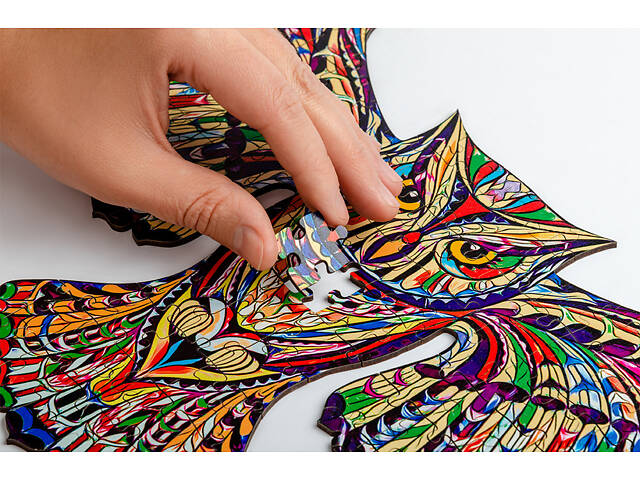 Пазл А3 Сова 155 елементів із натурального дерева в подарунковій коробці - Фото 6