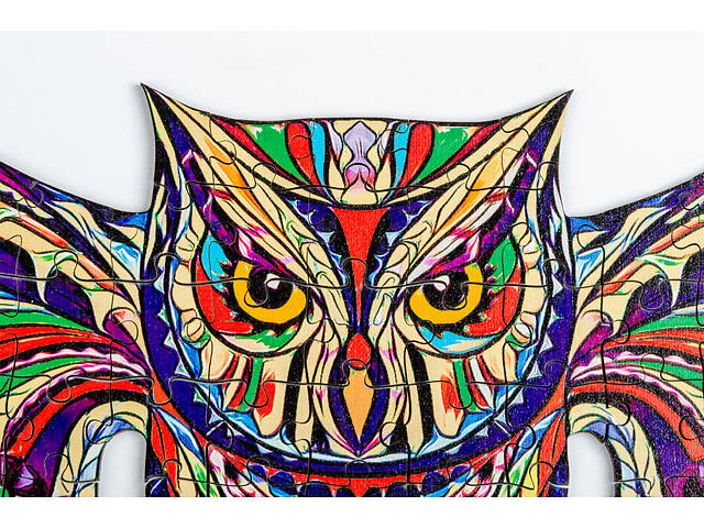 Пазл А3 Сова 155 елементів із натурального дерева в подарунковій коробці - Фото 8