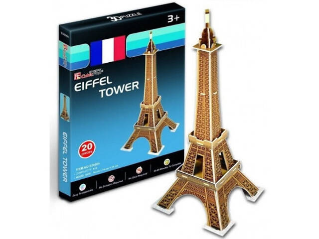 Пазл Cubic Fun 3D Ейфелева вежа міні (S3006h) - Фото 1