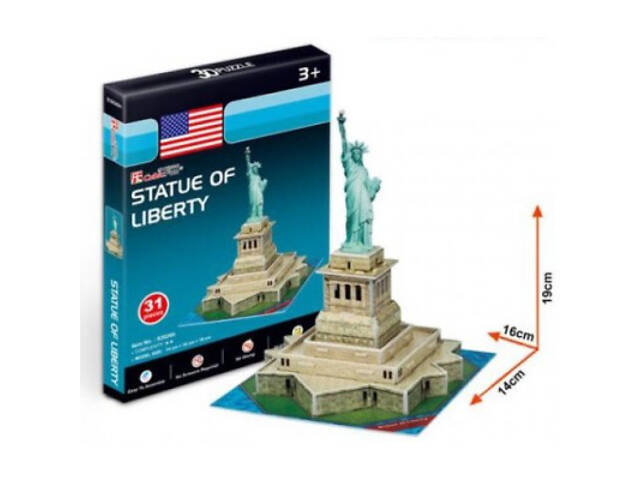 Пазл Cubic Fun 3D Статуя Свободи міні (S3026h) - Фото 2