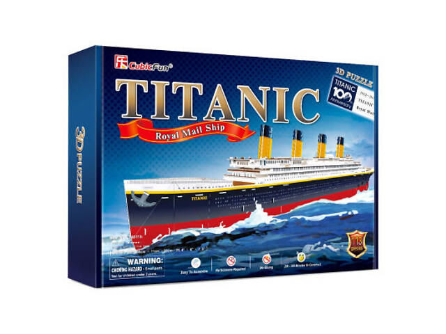 Пазл Cubic Fun Тривимірний конструктор-головоломка Титанік (T4011h) - Фото 1