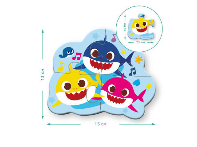 Пазл DoDo 2-3-4 елементи Baby Shark (200587) - Фото 4