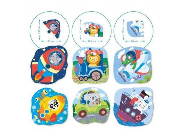 Пазл DoDo 2-3-4 елементи Транспорт (300154) - Фото 3