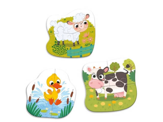 Пазл DoDo 3 в 1 Сільські тварини (300393) - Фото 2