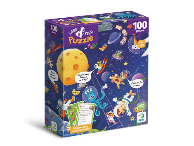 Пазл DoDo Шукай і знаходь Шалений космос, 100 елементів (300668) - Фото 1