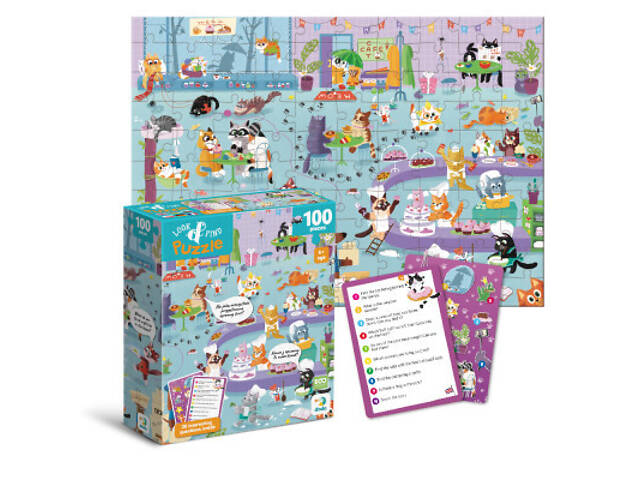 Пазл DoDo Шукай і знаходь Котяче кафе, 100 елементів (300667) - Фото 2