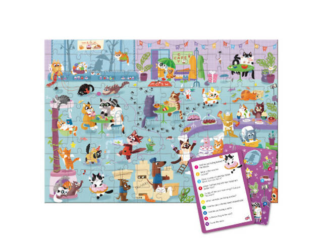 Пазл DoDo Шукай і знаходь Котяче кафе, 100 елементів (300667) - Фото 3