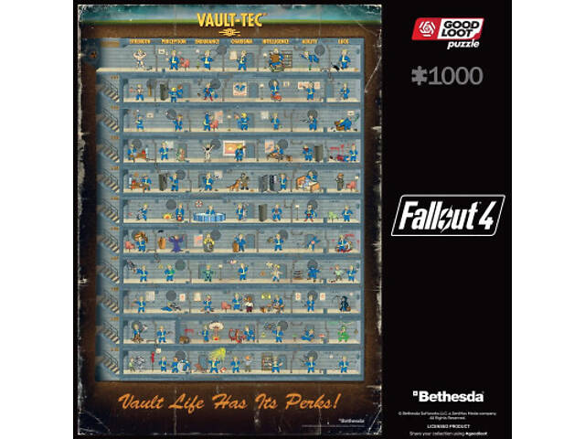 Пазл GoodLoot Fallout 4 Perk Poster Puzzles 1000 эл. (5908305247937) - Фото 8