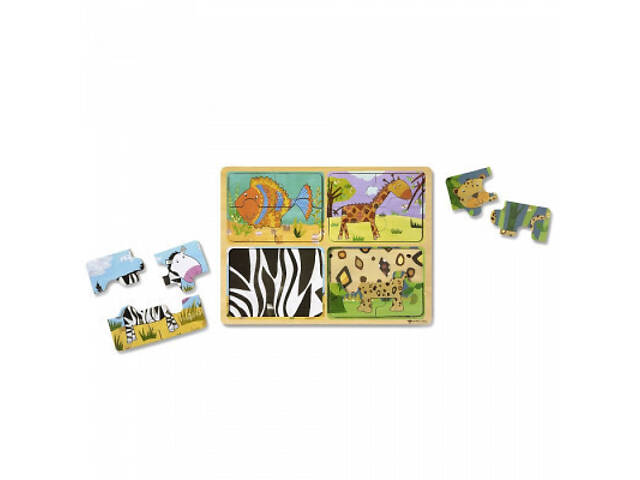 Пазл Melissa&Doug дерев'яний у футлярі 'Тварини' (MD31362) - Фото 1