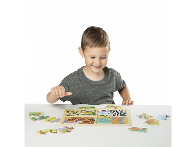 Пазл Melissa&Doug дерев'яний у футлярі 'Тварини' (MD31362) - Фото 2