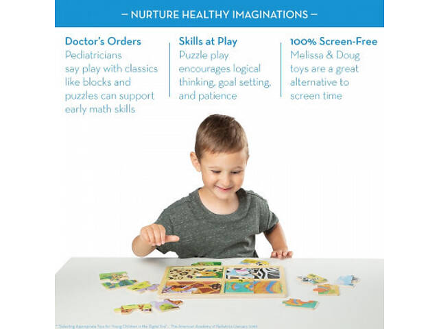 Пазл Melissa&Doug дерев'яний у футлярі 'Тварини' (MD31362) - Фото 5