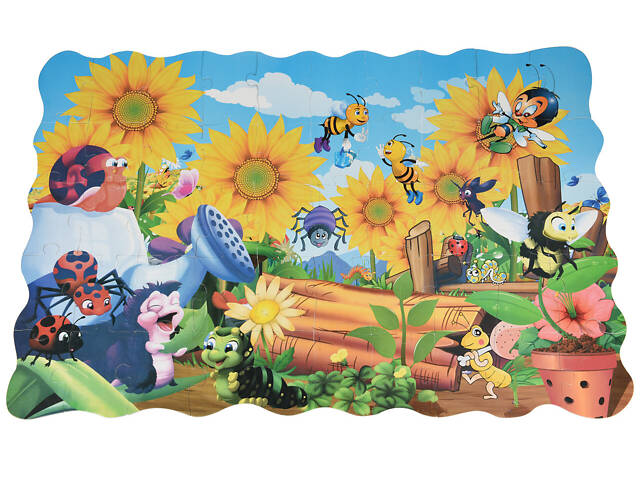 Пазл-розфарбування Same Toy Жуки на задньому дворі 2032Ut (2032Ut) - Фото 4