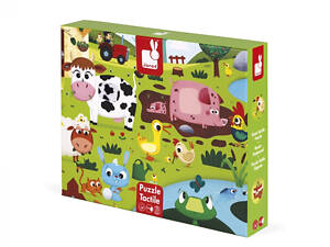 Тактильний пазл Janod Тварини на фермі 20 ел. J02772 (J02772)