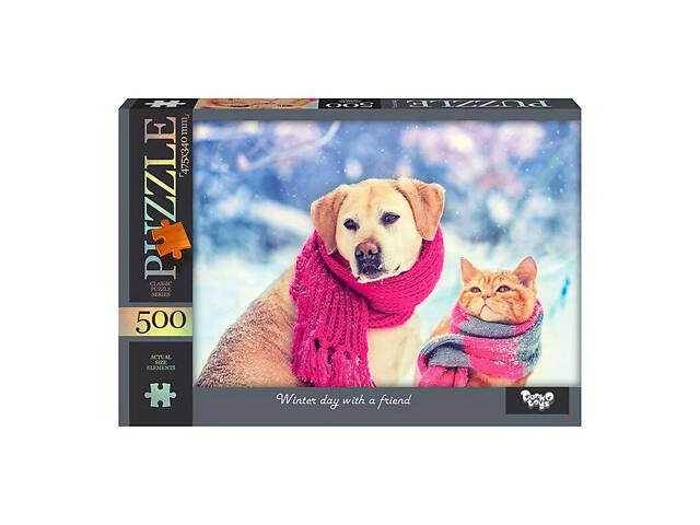 Пазл 'Winter day with a friend' Danko Toys C500-14-08, 500 ел. - Фото 1