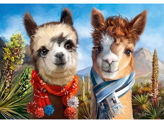 Пазлы 1000 элементов 'Ламы' 30455 135147 Cherry Pazzi