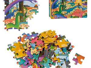 Пазли Hai Bao Er Ера динозаврів 108 деталей Різнокольорові (110677)