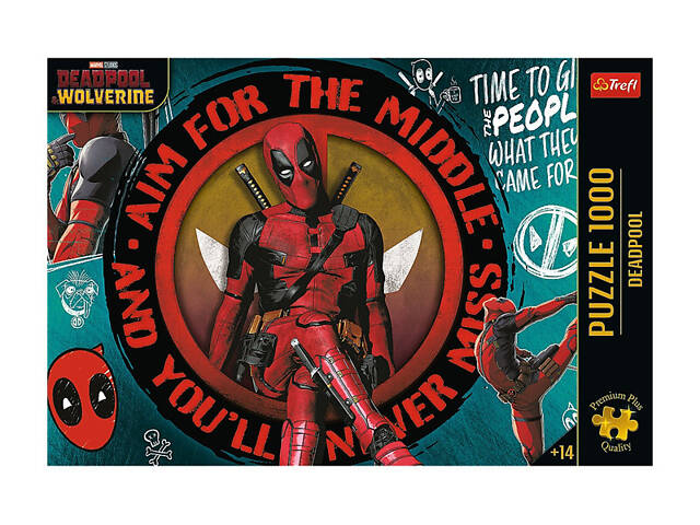 Пазлы Marvel Дедпул 1000 элементов Trefl Premium 10835