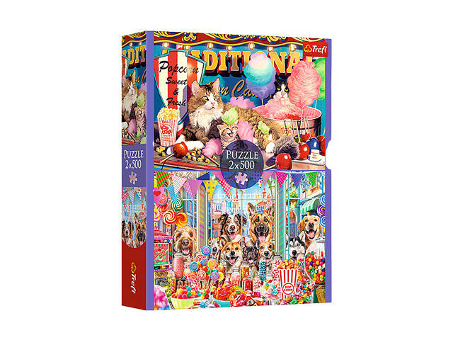 Пазлы Пушистые друзья 2 х 500 элементов Trefl 37495