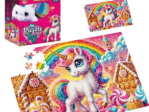 Пазли з мʼякою іграшкою &quot;De.tail. ЄДИНОРІЖКА&quot; 260 деталей