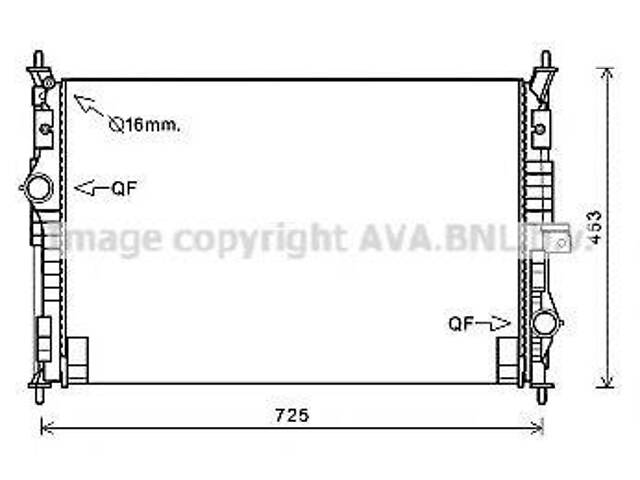 PE2386 AVA Радиатор охлаждения двигателя CITROEN BERLINGO C4 PEUGEOT 3008 OPEL VIVARO (Ava) AVA QUALITY COOLING PE2386 на CI