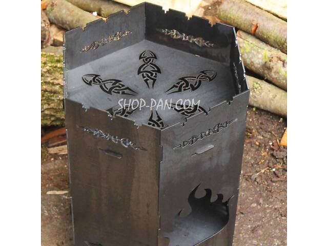 Піч для сковороди/кокла з прорізами для шампурів - Фото 3