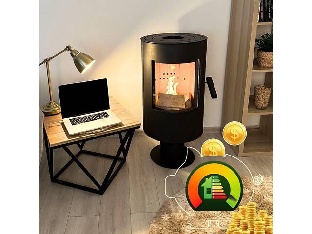 Печь-камин THUNDER Flame 7кВт - Фото 5