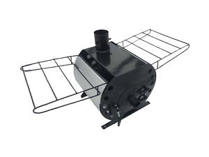 Піч опалювально-варювальна твердопаливна металева буржуйка з варильною плитою «Метелик»