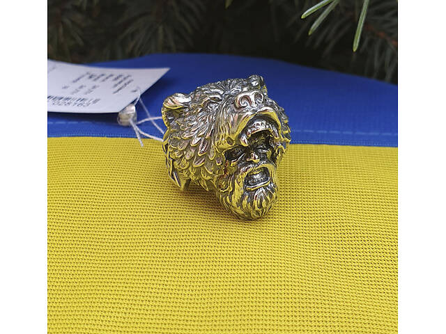 Печатка медведь Велеса Maxi Silver 8566 SE 22 - Фото 7