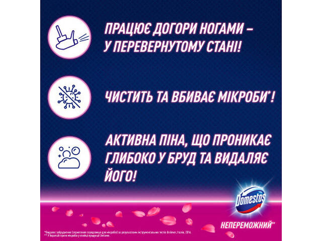 Піна для чистки ванн Domestos Power Foam Для чистки унітаза і ванної Квіткова свіжість 435 мл (8720182796424) - Фото 7