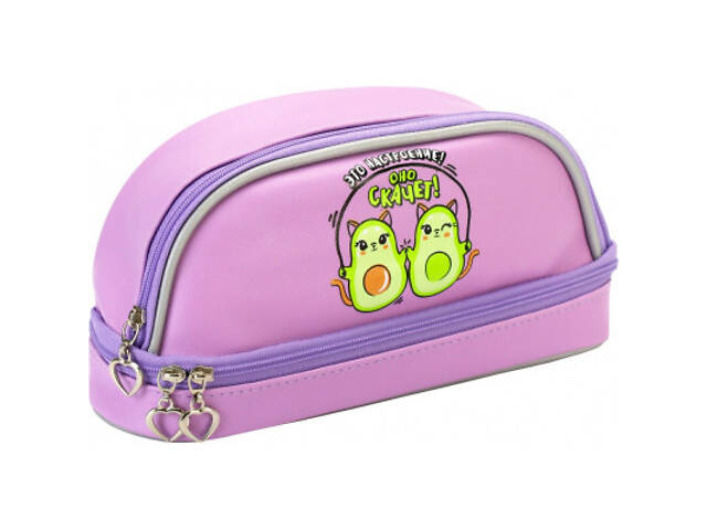 Пенал Cool For School 2 відділення лавандовий (CF87218) - Фото 1