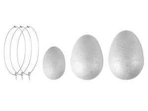 Пінопластова заготовка Santi Яйце 743074 3 шт біла