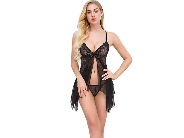 Пеньюар-розслаблений We Love XL Чорний (black_xl_DLSC432) - Фото 5