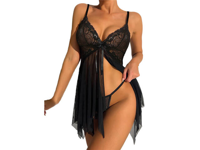 Пеньюар-розслаблений We Love XL Чорний (black_xl_DLSC432) - Фото 2