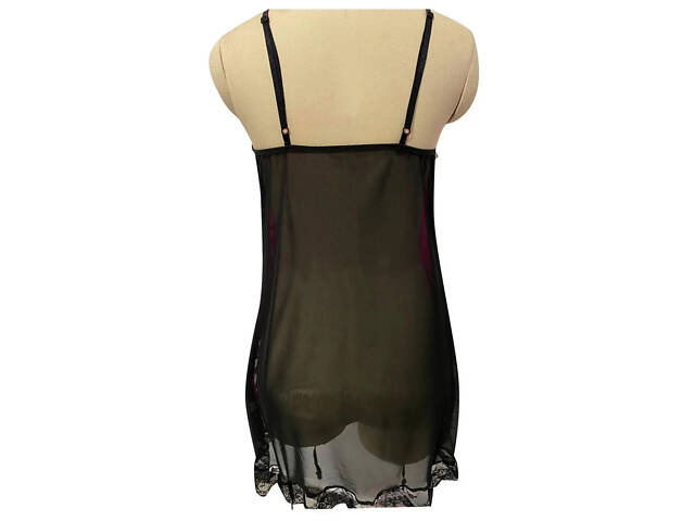 Пеньюар з підтяжками та стрингами We Love L Черно-зелений (l_green_DLSC924) - Фото 5