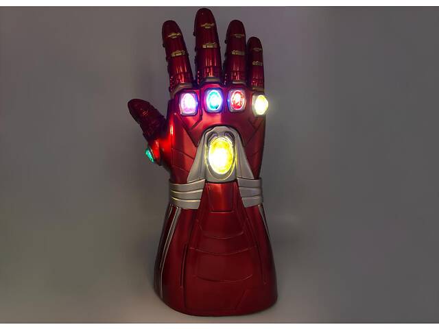Рукавичка нескінченності Залізної людини 36 см, що світиться. Рукавичка Iron Man. Месники фінал - Фото 3