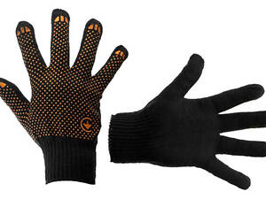 Рукавичка Intertool 60/40 з крапкою 38 г чорні 10' (SP-0138) (10 шт.)